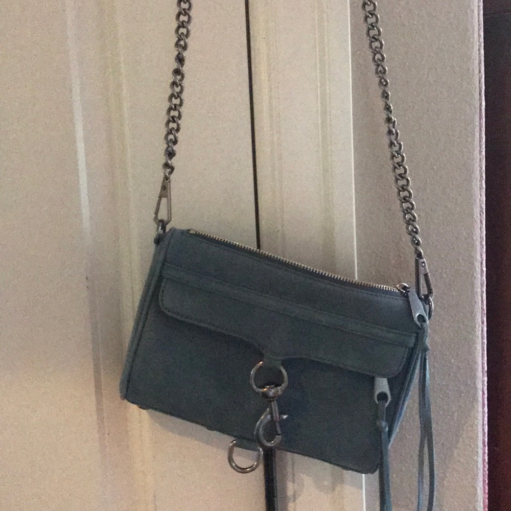 Rebecca Minkoff Mini M.A.C Blue suede Crossbody